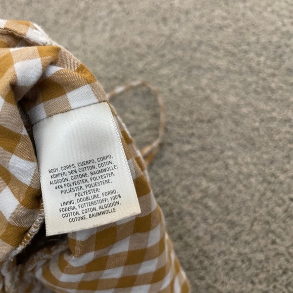 Anthropologie Gingham Smocked Crop Top Boho Cottagecore - Picture 6 of 8